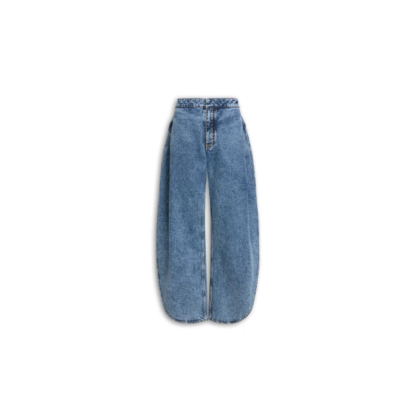 Alaïa Petal Denim Pants - ALAÏA Pants - Laser Cut Luxury - Shop at Luxury Shoes 