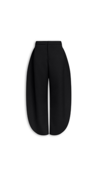 Alaïa Petal Wool Pants - ALAÏA Pants - Laser Cut Luxury - Shop at Luxury Shoes 