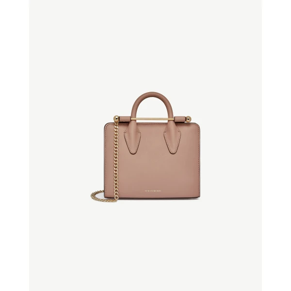 Strathberry Nano Tote in Rose, view 2