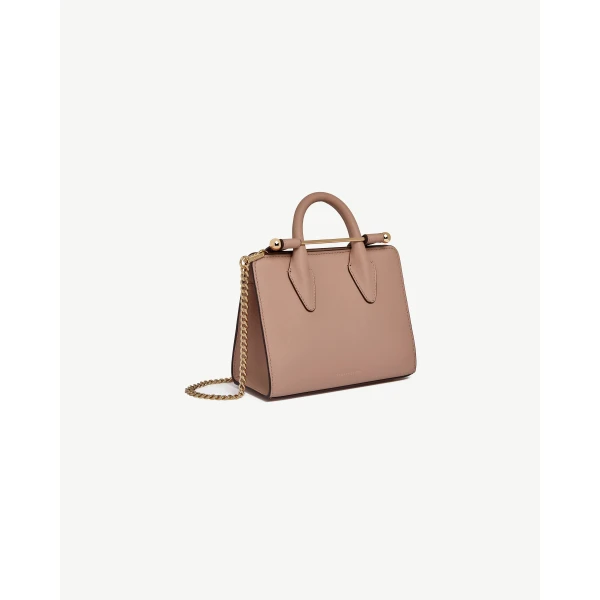 Strathberry Nano Tote in Rose, view 3