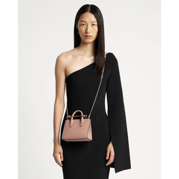 Strathberry Nano Tote in Rose, view 8