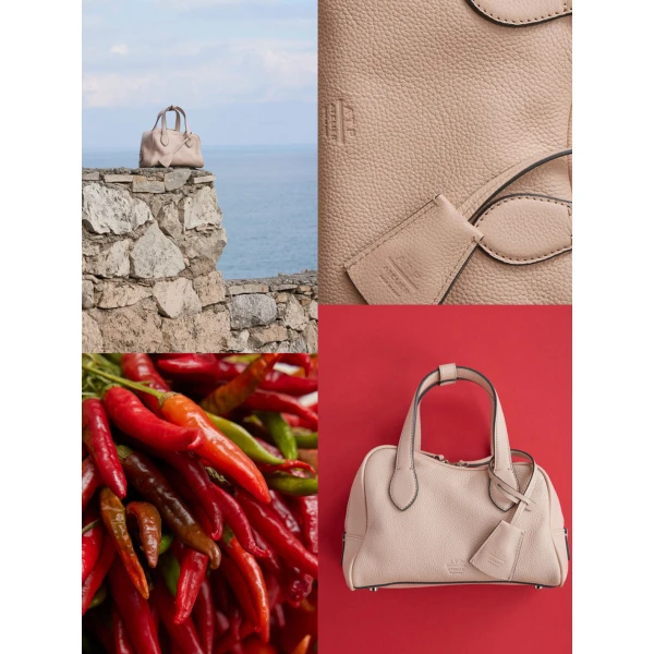 ATP Atelier Ormelle in Cipria Top Handle Bag, view 3