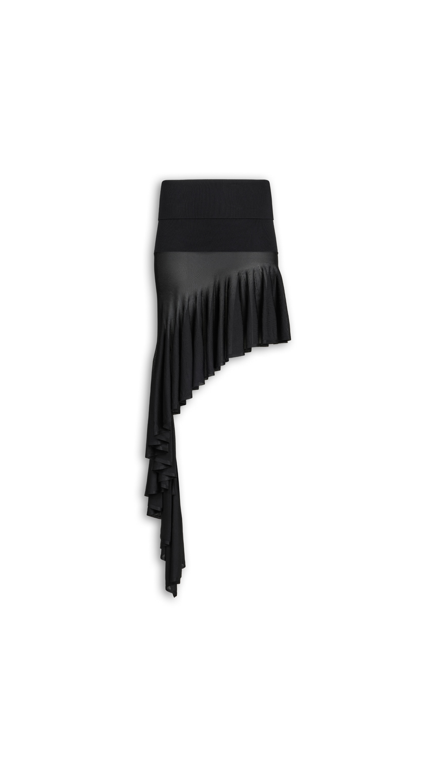 Alaïa Pointed Knit Skirt - ALAÏA Skirts - Laser Cut Luxury - Shop at Luxury Shoes 