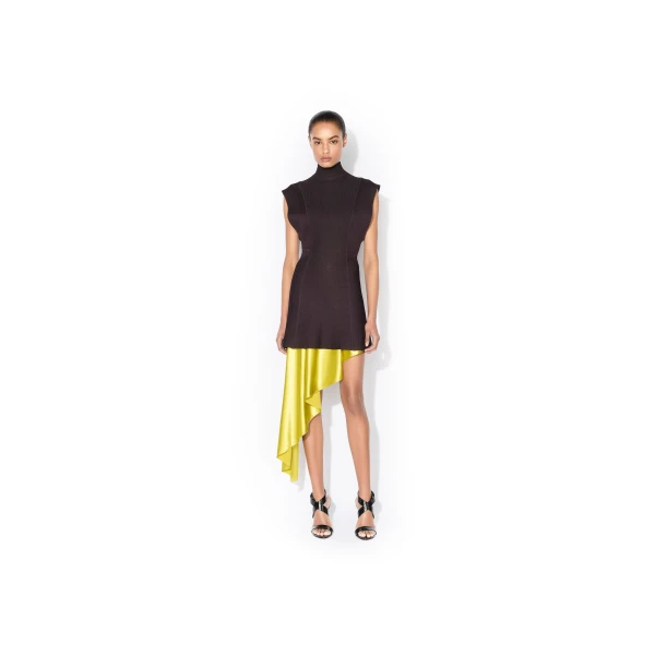 Alaïa Pointed Satin Skirt - ALAÏA Skirts - Laser Cut Luxury - Shop at Luxury Shoes 