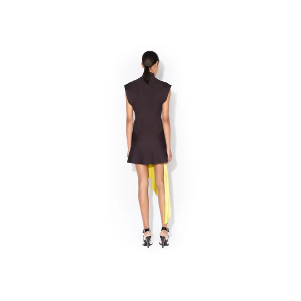 Alaia Pointed Satin Skirt, view 3