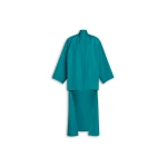 Alaïa Poplin Asymmetric Robe Coat - ALAÏA Coats - Laser Cut Luxury - Shop at Luxury Shoes 