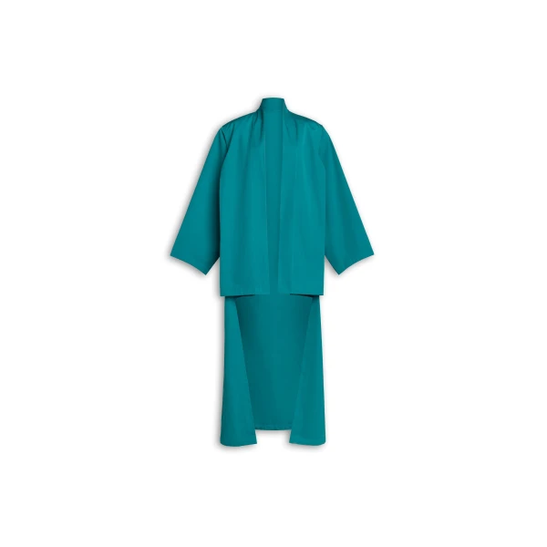 Alaïa Poplin Asymmetric Robe Coat - ALAÏA Coats - Laser Cut Luxury - Shop at Luxury Shoes 