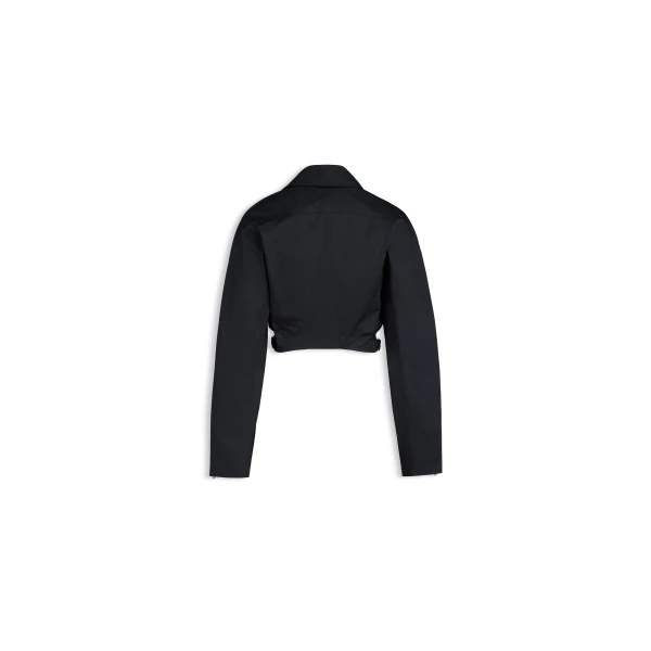 Alaïa Poplin Biker Jacket - ALAÏA Jackets - Laser Cut Luxury - Shop at Luxury Shoes 