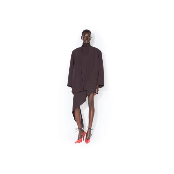 Alaia Poplin Pointed Skirt, view 2
