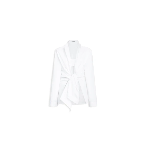 Alaïa Poplin Shirt Set - ALAÏA Tops - Laser Cut Luxury - Shop at Luxury Shoes 