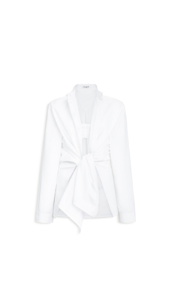 Alaïa Poplin Shirt Set - ALAÏA Tops - Laser Cut Luxury - Shop at Luxury Shoes 