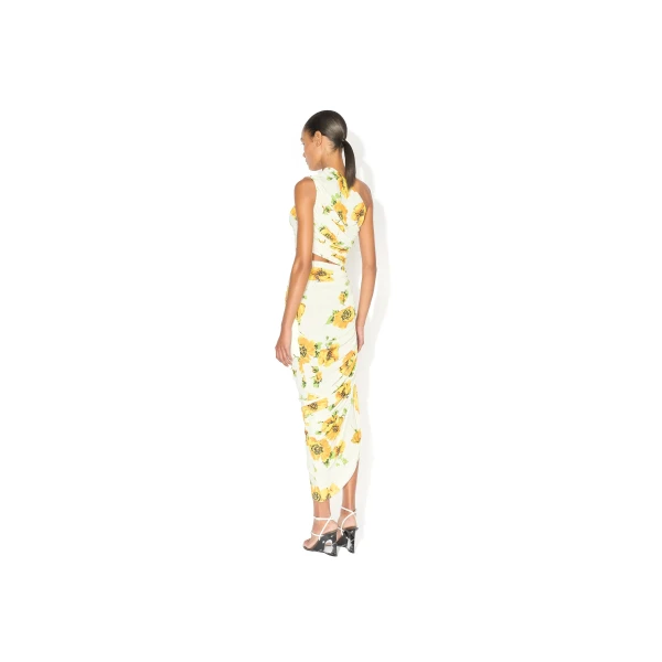 Alaïa Printed Cutout Dress - ALAÏA Dresses - Laser Cut Luxury - Shop at Luxury Shoes 