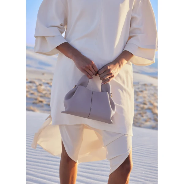Polene Numéro Neuf Mini in Mauve Bag, view 3