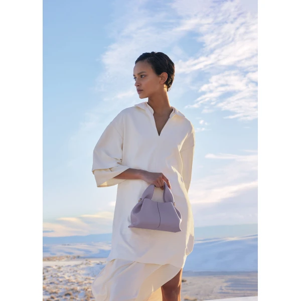 Polene Numéro Neuf Mini in Mauve Bag, view 5