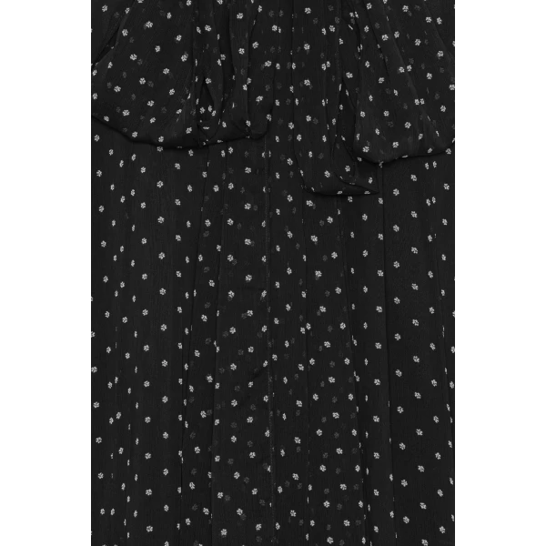 Rotate Birger Christensen Chiffon Balloon Jumpsuit Black, view 6
