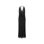 Rotate Birger Christensen Chiffon Halterneck Black Top