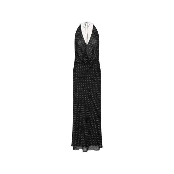 Rotate Birger Christensen Chiffon Halterneck Black Top