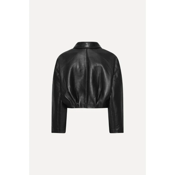 Rotate Birger Christensen Collared Boxy Jacket Black, view 5