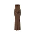 Rotate Birger Christensen Corsage Long Dress Dark Brown