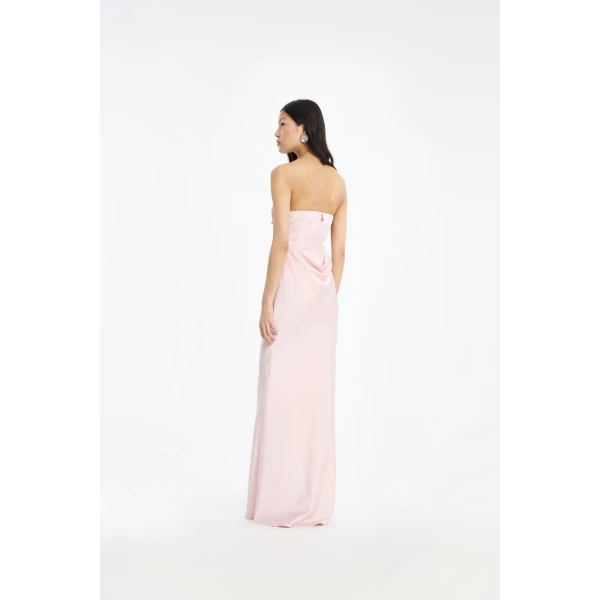 Rotate Birger Christensen Corsage Long Dress Pink, view 4