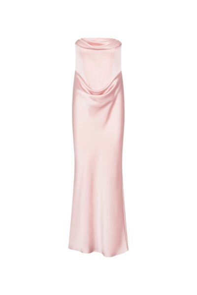 Corsage Long Dress Pink