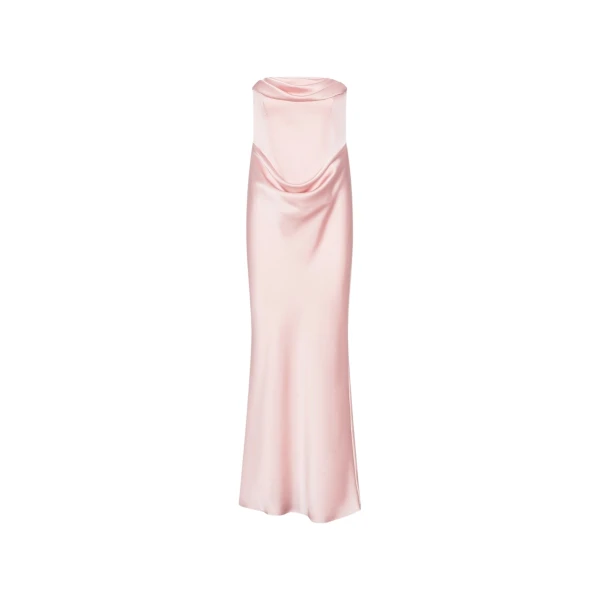 Rotate Birger Christensen Corsage Long Dress Pink