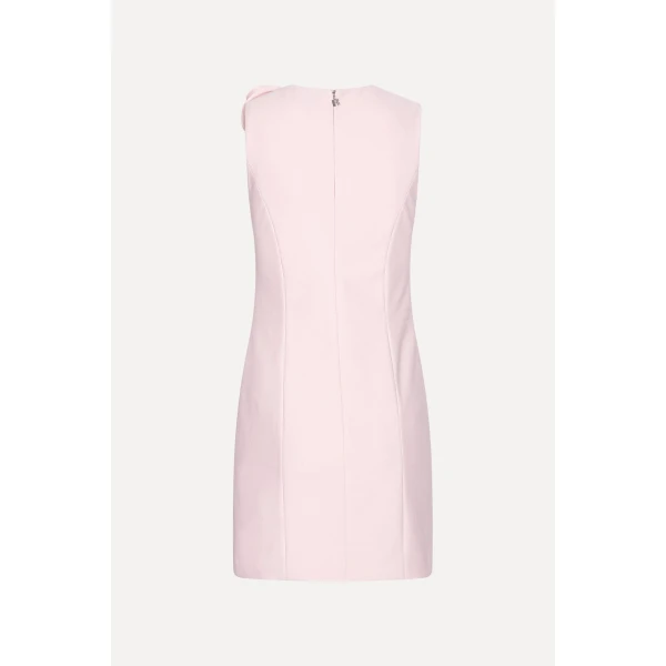 Rotate Birger Christensen Crepe Mini Flower Dress Pink, view 5