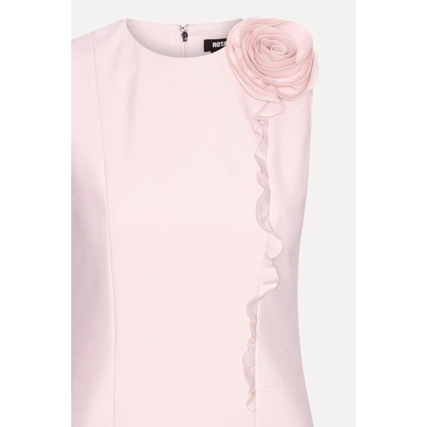 Rotate Birger Christensen Crepe Mini Flower Dress Pink, view 6