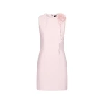 Rotate Birger Christensen Crepe Mini Flower Dress Pink