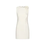 Rotate Birger Christensen Crepe Mini Flower Dress White