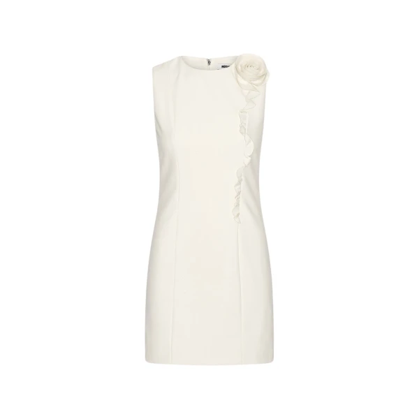 Rotate Birger Christensen Crepe Mini Flower Dress White