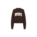 Rotate Birger Christensen Crewneck Sweater Dark Brown