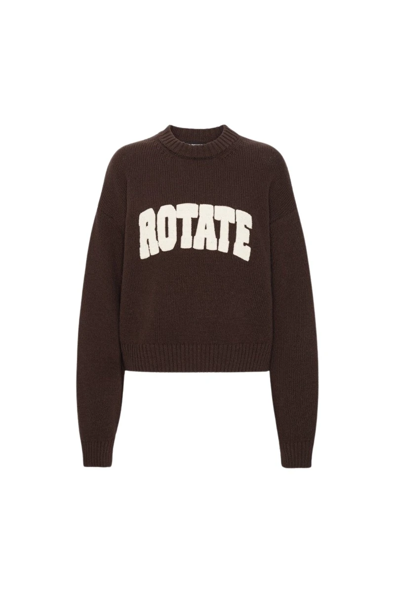ROTATE-Birger-Christensen-Crewneck-Sweater-Dark-Brown-coveti48778_nobg Rotate Birger Christensen Crewneck Sweater Dark Brown