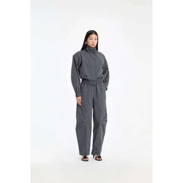 Rotate Birger Christensen Crispy Track Jacket Dark Grey, view 2