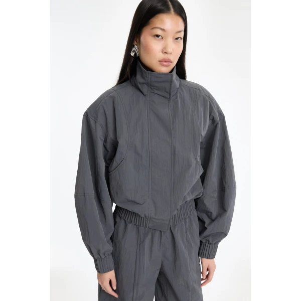 Rotate Birger Christensen Crispy Track Jacket Dark Grey, view 4
