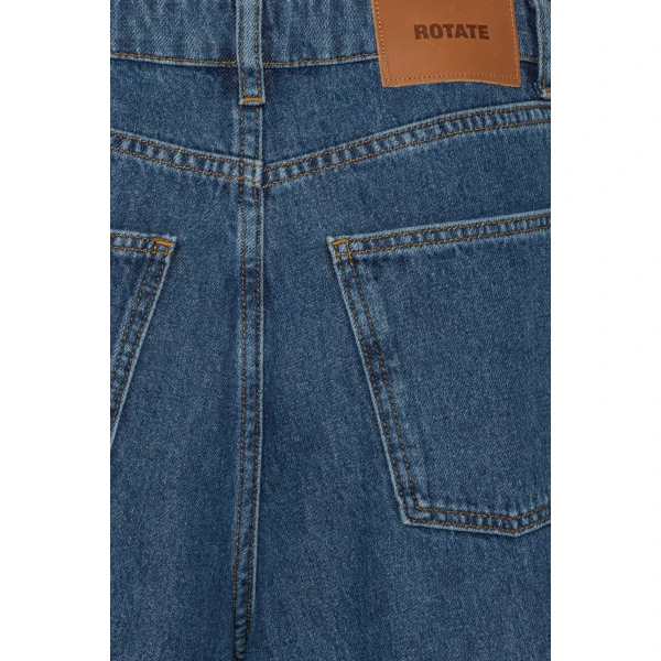 Rotate Birger Christensen Draped Barrel Leg Jeans Blue, view 6
