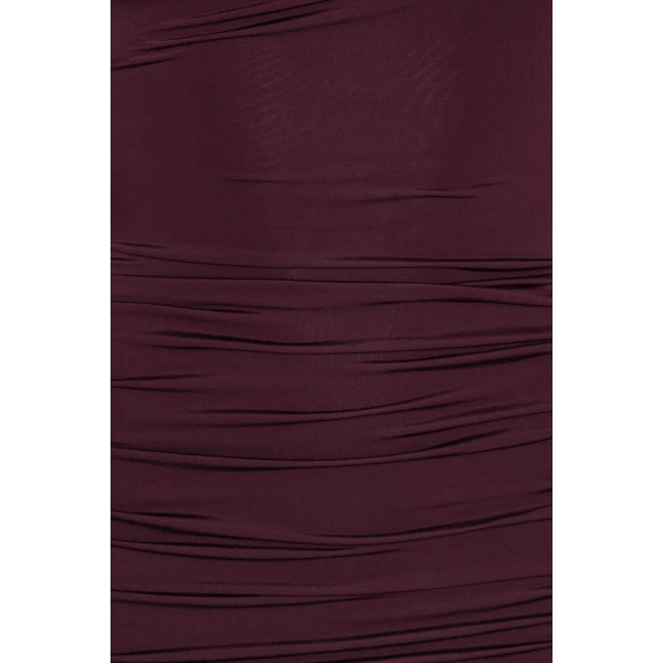 Rotate Birger Christensen Drapey Mini Dress Bordeaux, view 6