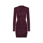 Rotate Birger Christensen Drapey Mini Dress Bordeaux