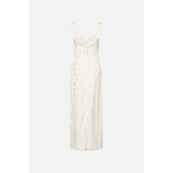 Rotate Birger Christensen Drapy Slip Dress White, view 5