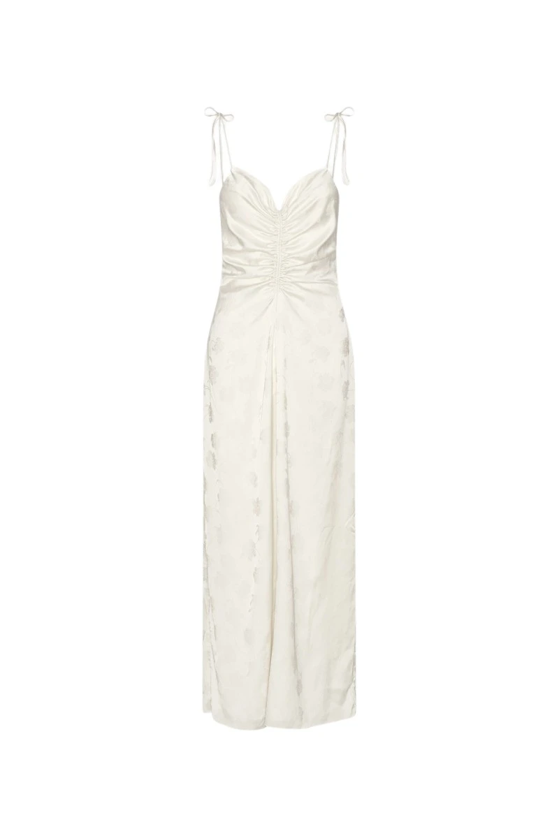 Rotate Birger Christensen Drapy Slip Dress White