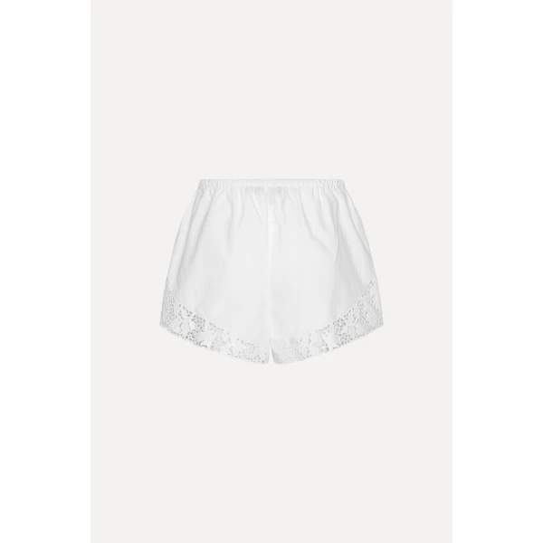 Rotate Birger Christensen Drawstring Shorts Bright White, view 5