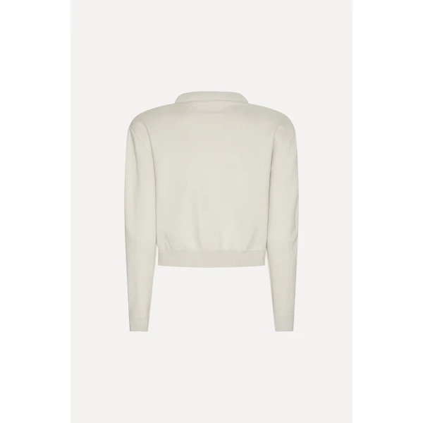 Rotate Birger Christensen Firm Knit Cardigan Creme, view 5