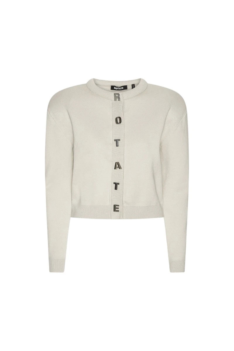 Rotate Birger Christensen Firm Knit Cardigan Creme