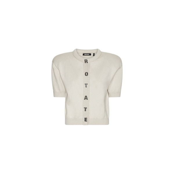 Firm Knit Ss Cardigan Creme