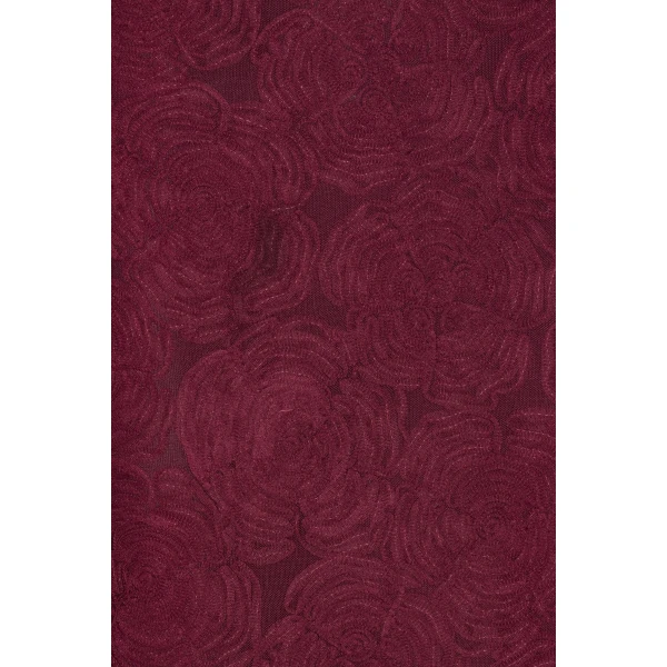 Rotate Birger Christensen Flower Mesh Flounce Dress Bordeaux, view 6