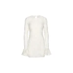 Rotate Birger Christensen Flower Mesh Mini Dress Egret White
