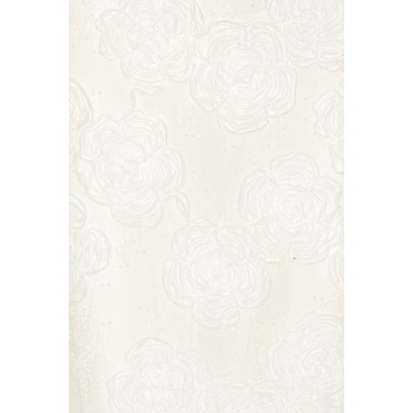 Rotate Birger Christensen Flower Mesh Tube Dress Egret White, view 6