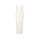 Rotate Birger Christensen Flower Mesh Tube Dress Egret White