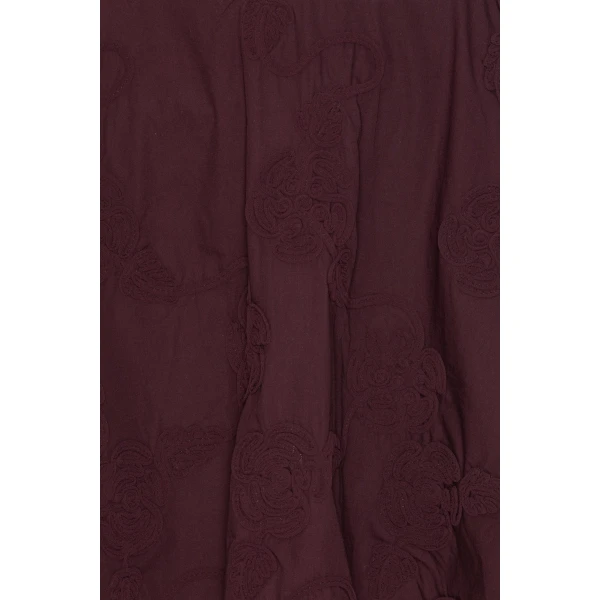 Rotate Birger Christensen Flower Mini Skirt Bordeaux, view 6