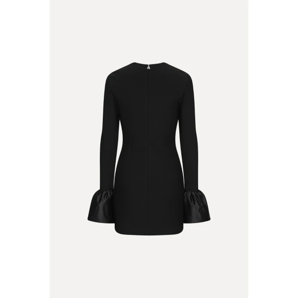 Rotate Birger Christensen Frill Sleeved Mini Dress Black, view 5